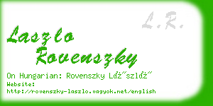 laszlo rovenszky business card